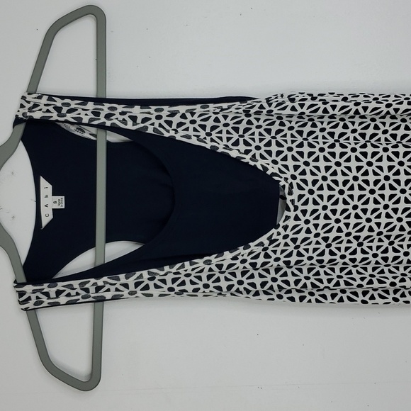 Cabi Twisted Tank Maxi Dress Shelf Bra Split Hem Printed Stretchy Casual Women S - Picture 3 of 11